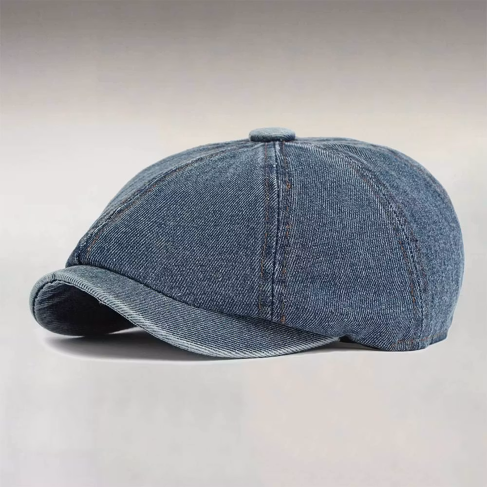 Mũ Báo Giấy Nam Chất Liệu Vải Jean Denim Wash Cổ Điển